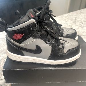 Children Black and Gray Jordan 1s